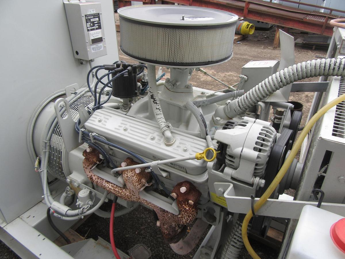 Used 60 KW GENERATOR NAT GAS PROPANE 120/240V RECONNECTABLE 5.7PSI VIDEO