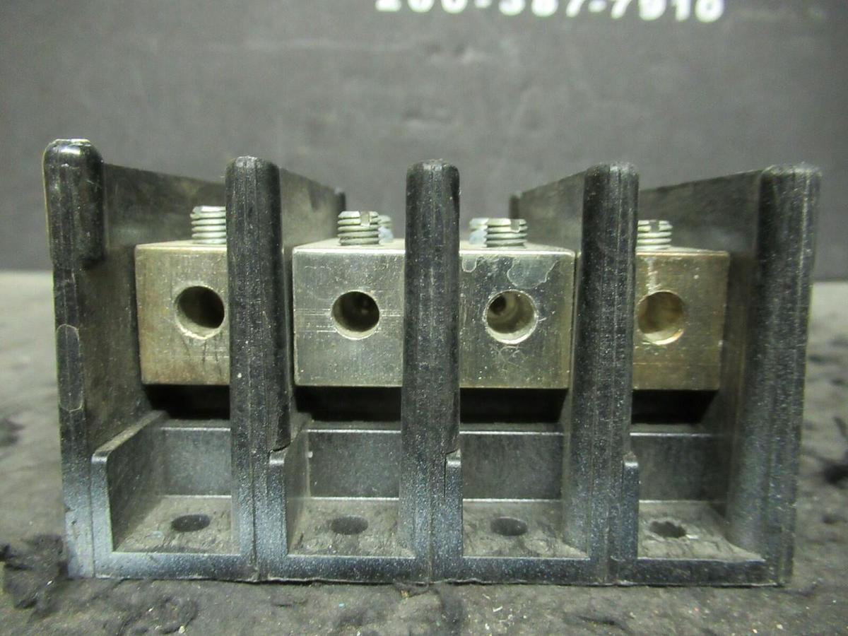 Used GOULD SHAWMUT 63102 DISTIBUTION LUG SET PDB 4 POLE #4 - #14 LUGS 600 VAC