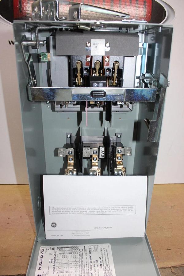 NEW SURPLUS GENERAL ELECTRIC BUS PLUG AC363RG 100 AMP 3-POLE 600 VAC 3-PHASE