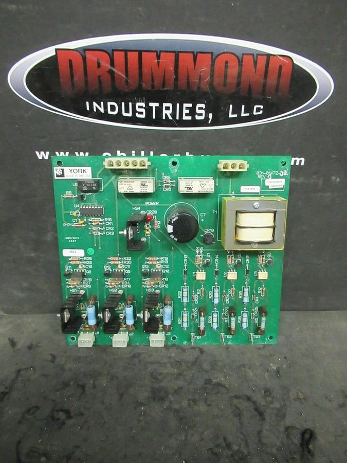 Used YORK JOHNSON CONTROLS TRIGGER CIRCUIT BOARD 031-01472-001 REV G 031-01472 REV 5