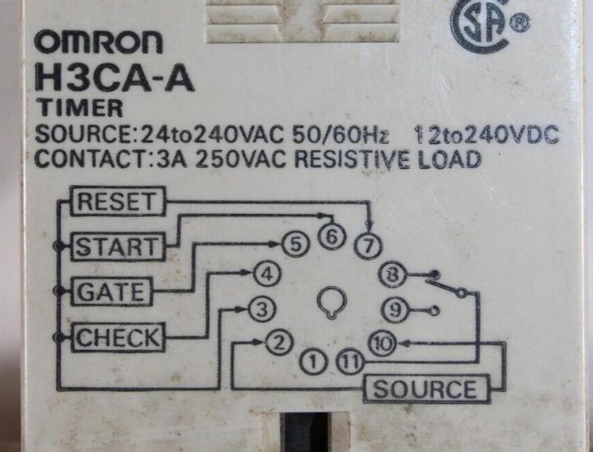 Used OMRON PROGRAMMABLE TIMER H3CA-A 240 VAC 3 AMP **WARRANTY INCLUDED**
