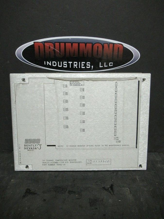 Used BENTLY NEVADA 6 CHANNEL TEMP. MONITOR 81228-01 REV. C