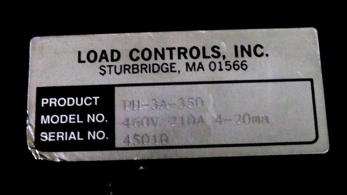 Used LOAD CONTROLS INC POWER TRANSDUCER 210 AMP / 460V / 4-20 ma MODEL: PH-3A-350