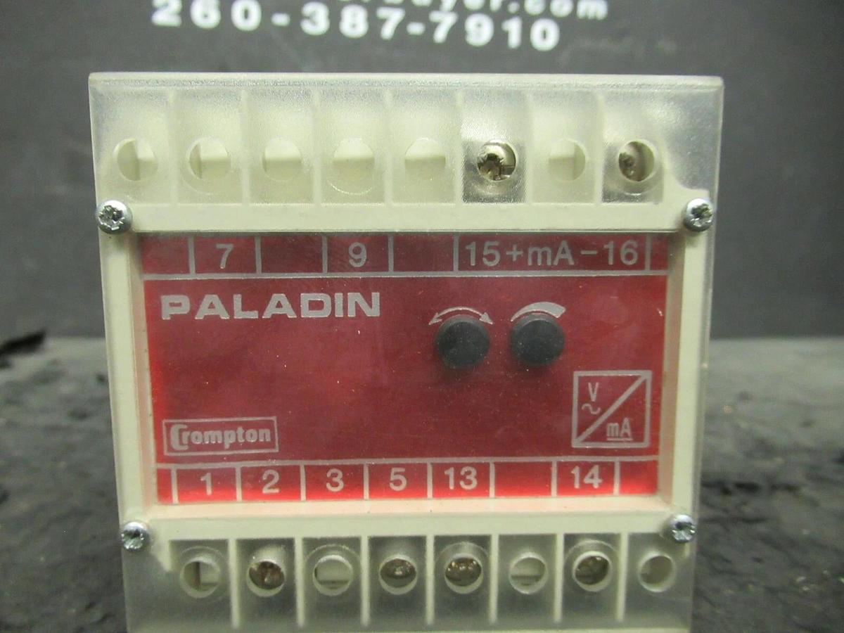Used CROMPTON PALADIN INSTRUMENTS 253-TVLU TRIP TANSDUCER RELAY 120 V 253-TVLU-PQHG