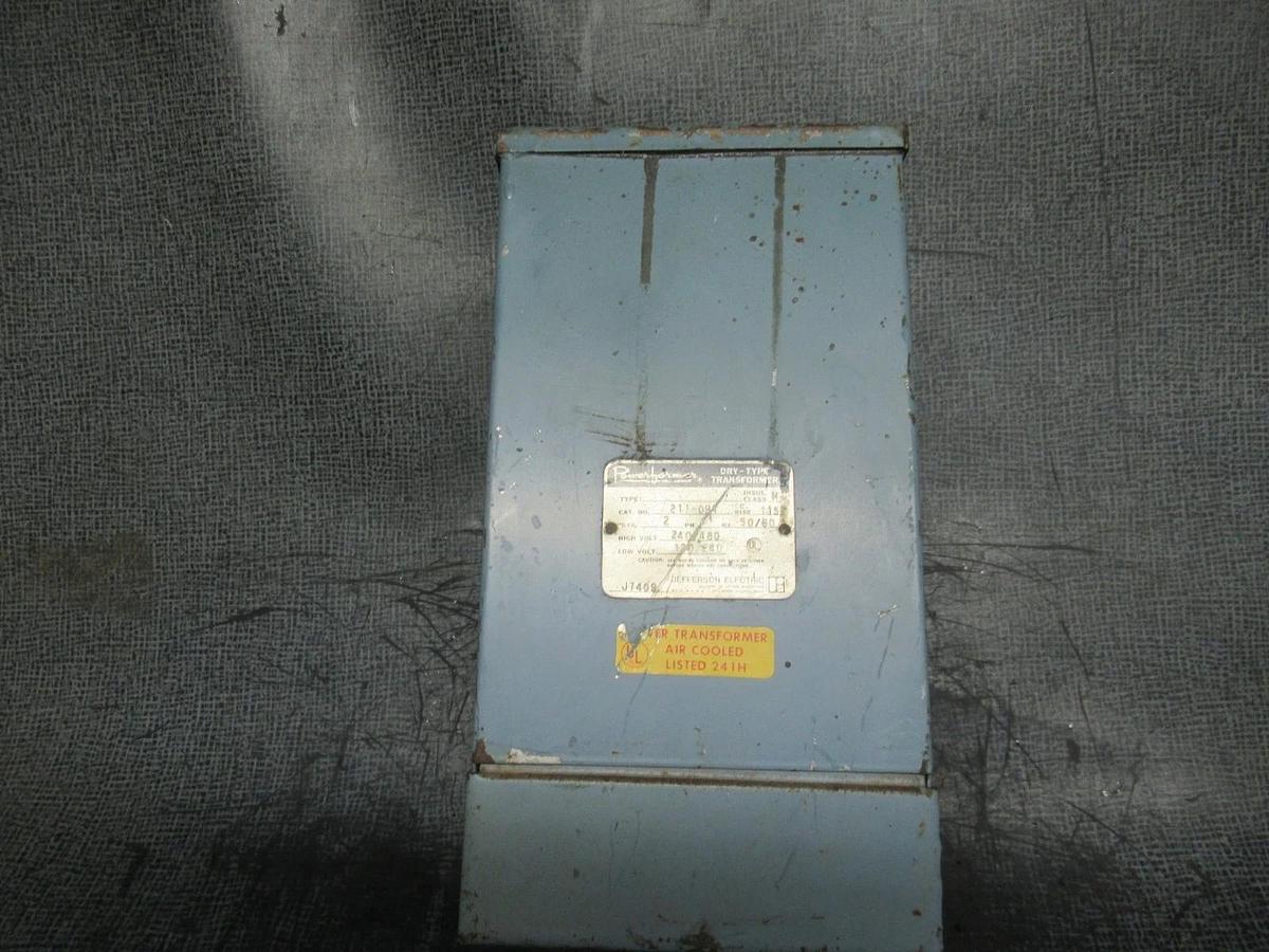 Used POWERFORMER TRANSFORMER 211-091 2KVA 50/60HZ 480V 1-PHASE **WARRANTY INCLUDED**
