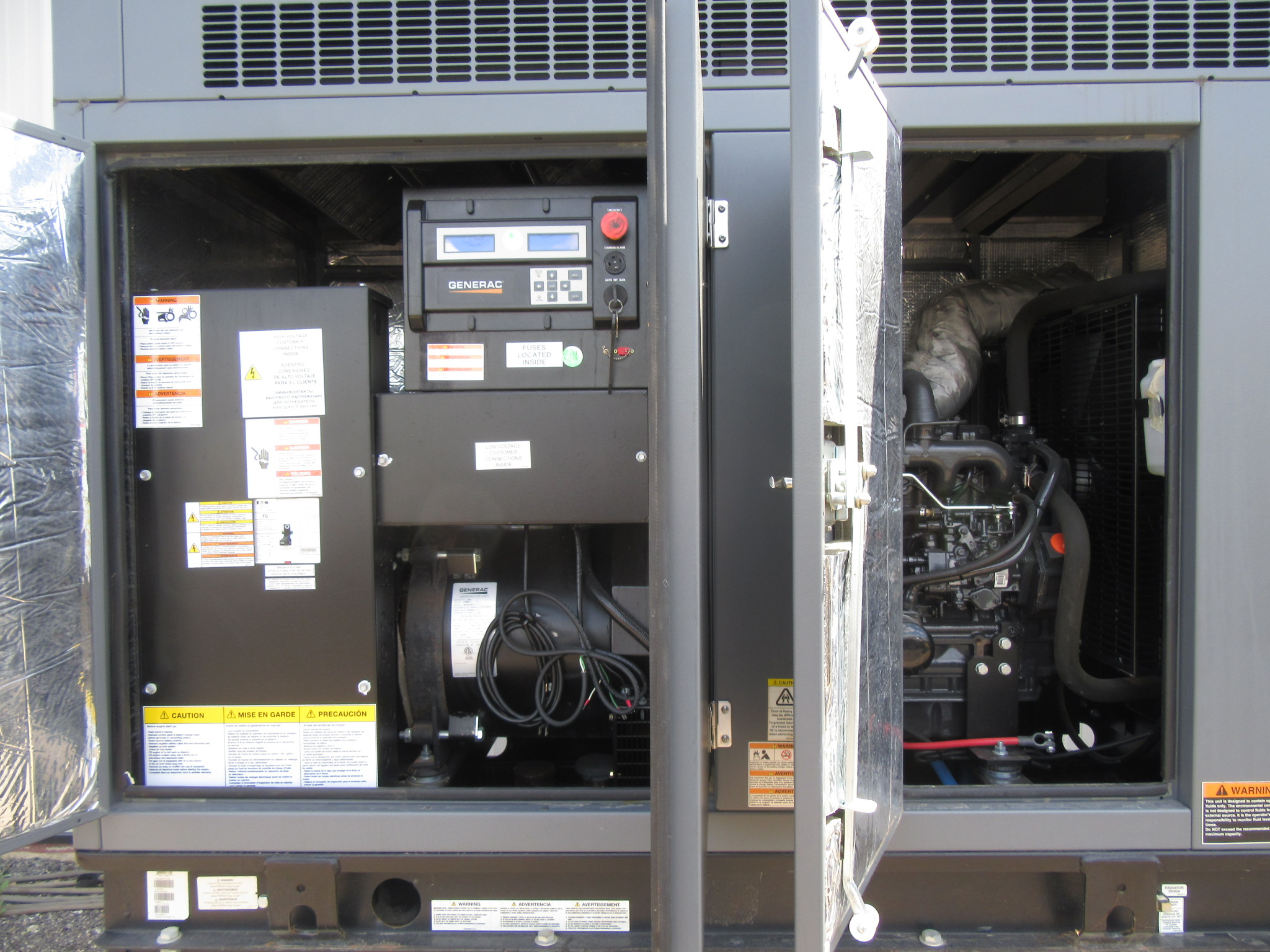 30 KW DIESEL GENERATOR GENERAC 120/240V  BRAND NEW SOUND ENCLOSED VIDEO 