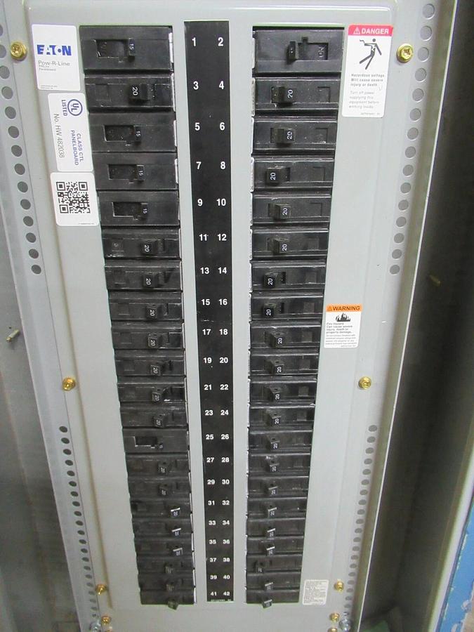 Used EATON POW-R-STOCK SERVICE PANEL EZB2042RBS PRL2A 208/120 VOLT 225 AMP 42-CIRCUIT