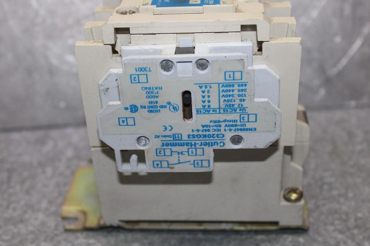 Used CUTLER-HAMMER NEMA CONTACTOR CN15DN3 27 AMP NEMA 1 COIL: 120V **WARRANTY**