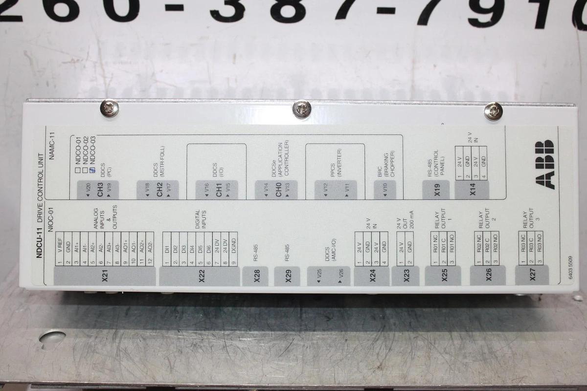 Used ABB VFD CONTROL UNIT NDCU-11K 64053400B **WARRANTY INCLUDED**