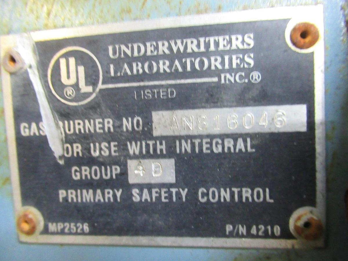 Used GORDON-PIATT NATURAL GAS BURNER TS10.9-G-20 2245 MBH 208 VOLT 6.2 AMP AN816046