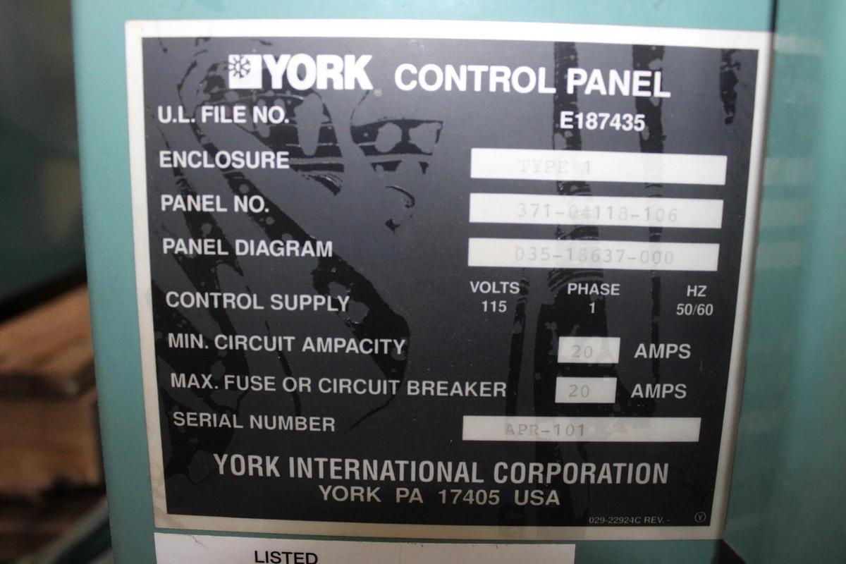Used YORK CHILLER LIQUID COOLED OPTISPEED DRIVE 371-02526-102 TM-790-K-B12F-46D