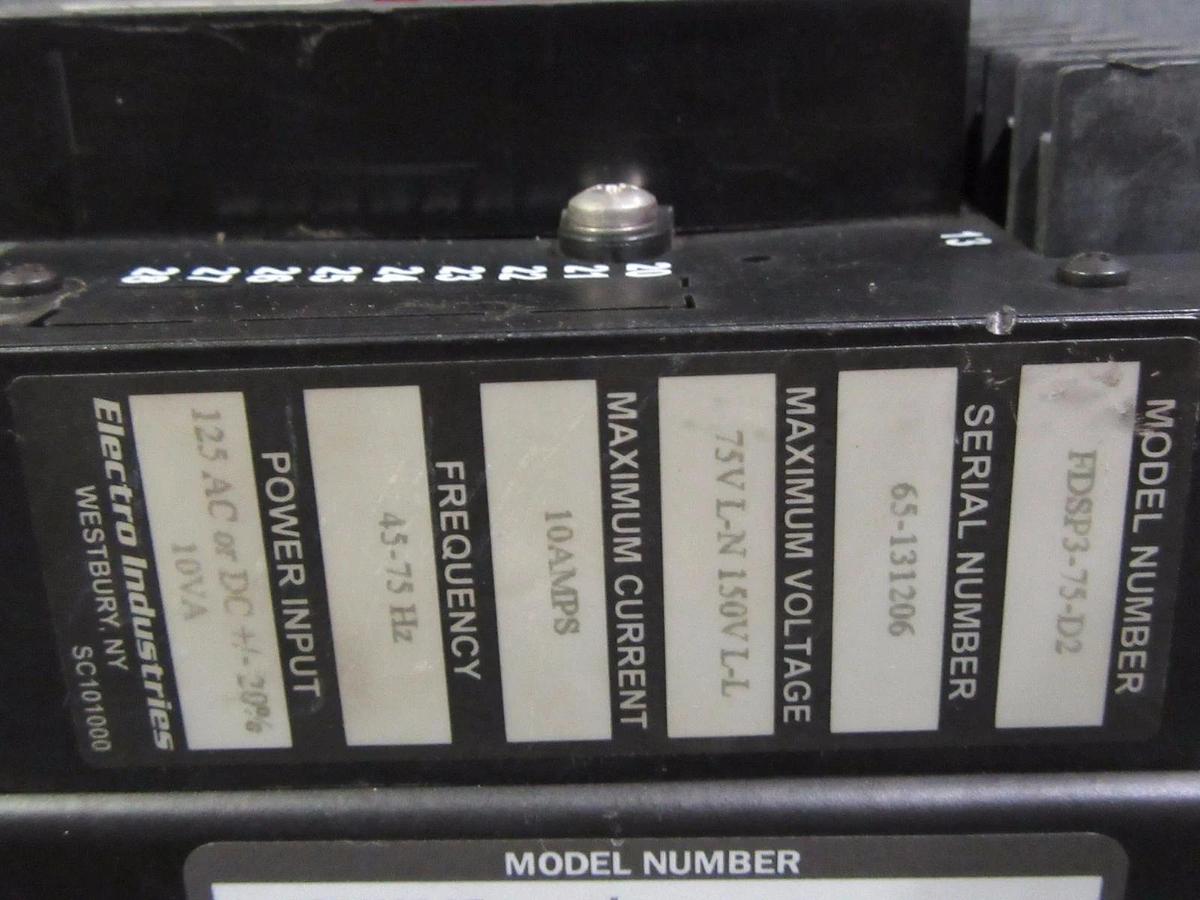 Used ELECTRO INDUSTRIES FUTURA + SERIES CPU1000 MULTIFUNCTION POWER 600/5A