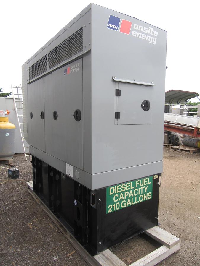 Used 50 KW DIESEL GENERATOR MTU 120/240 V JOHN DEERE SOUND ENCLOSED 329 HRS VIDEO