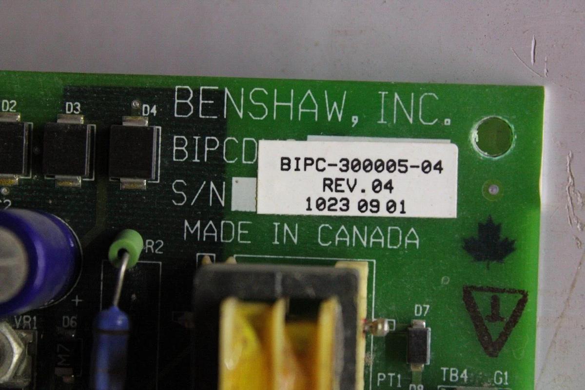 Used BENSHAW STARTER CIRCUIT BOARD BIPC-30005-04 REV. 04