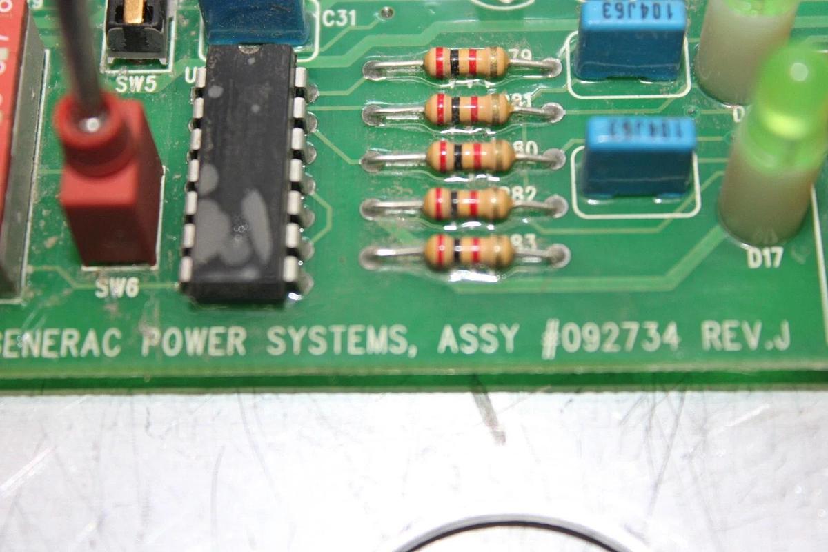 Used GENERAC POWER SYSTEMS CIRCUIT BOARD 092734 REV. J 92745-C **WARRANTY**