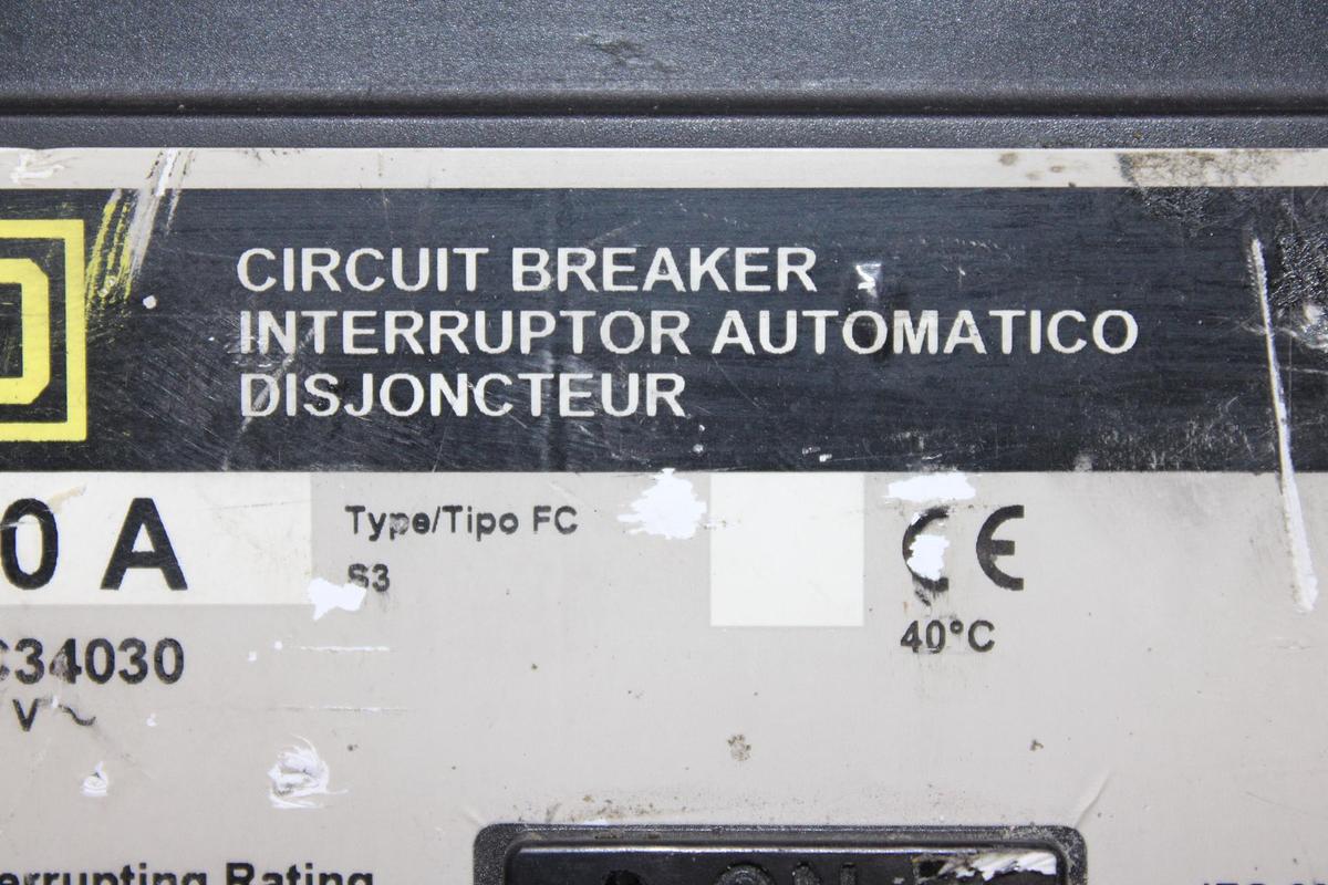 Used SQUARE D I-LINE CIRCUIT BREAKER FA34030 30 AMP 480 VOLT 3-POLE