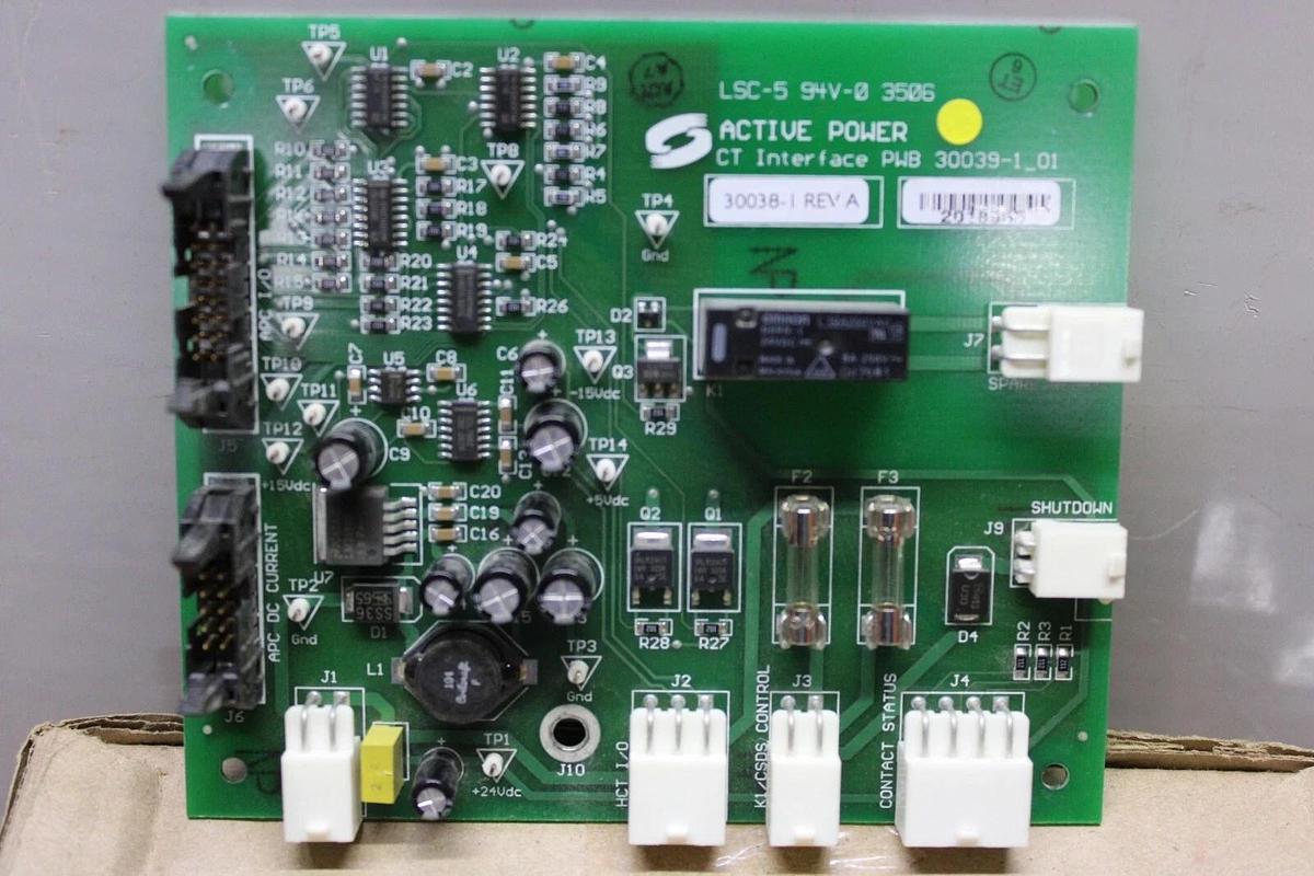 Used ACTIVE POWER CT INTERFACE CIRCUIT BOARD 30039-1_01 30038-1 REV. A