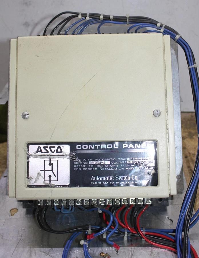 Used ASCO AUTOMATIC TRANSFER SWITCH CONTROL PANEL 945981-3 208/120V 60 HZ ID-4800