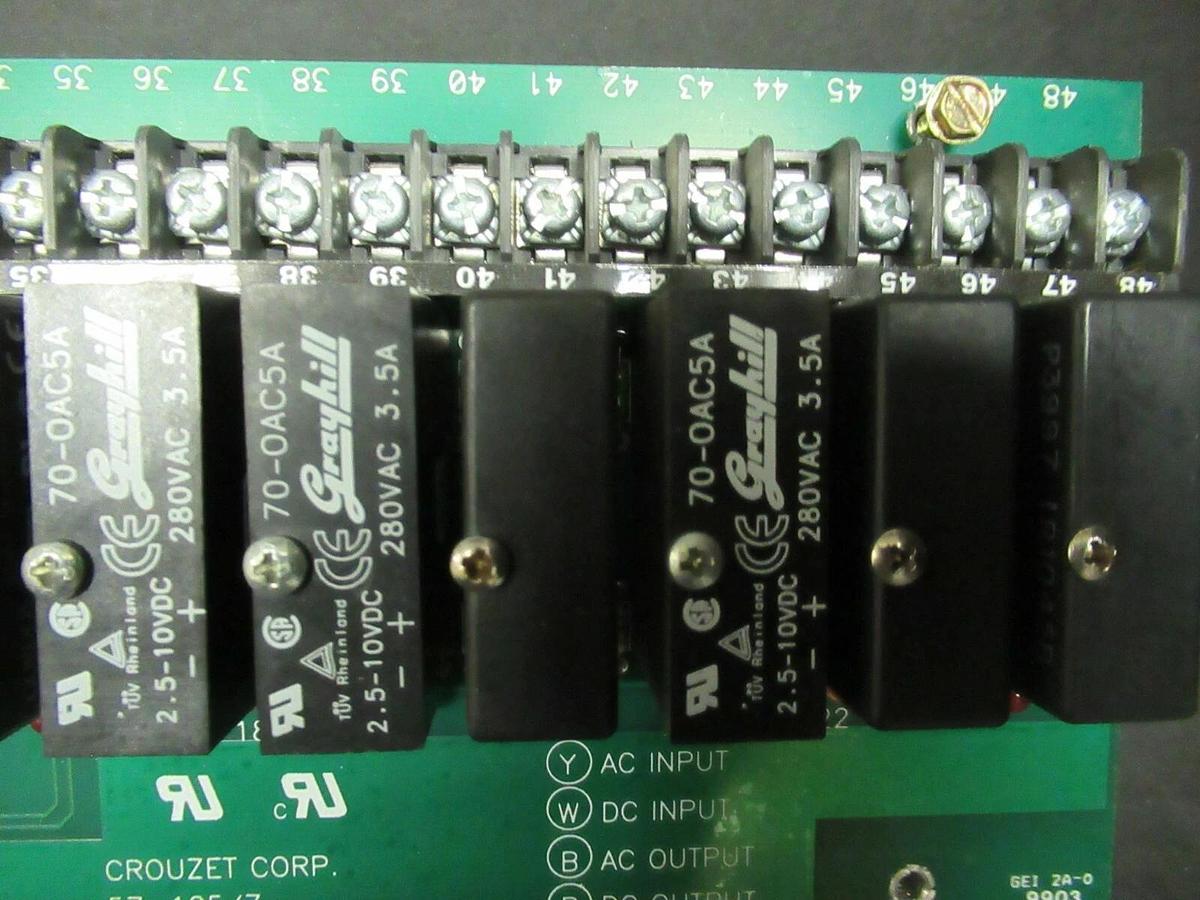 CROUZET CORP RELAY CIRCUIT BOARD 57-105/Z PB-24 **WARRANTY INCLUDED**