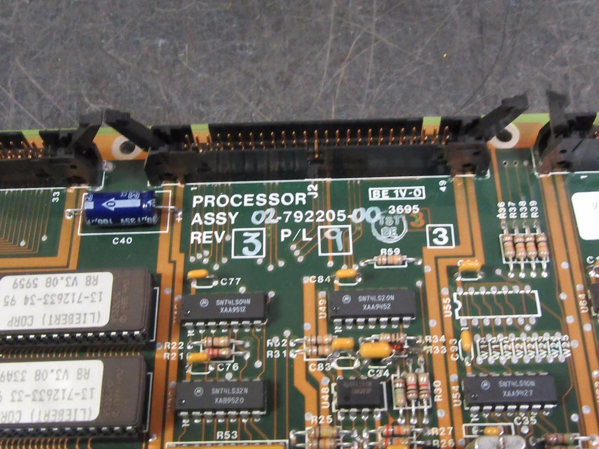 Used LIEBERT PROCESSOR ASSEMBLY CIRCUIT BOARD MODEL: 02-792205-00 REV 3 **WARRANTY**