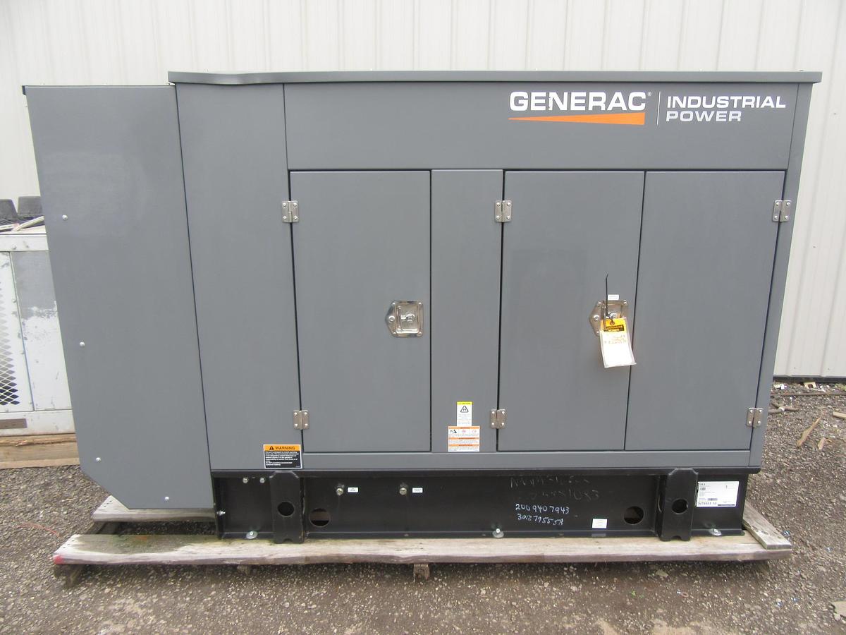 NEW 48 KW GENERATOR NATURAL GAS PROPANE GENERAC 120/240V SOUND ENCLOSED VIDEO 50 KW