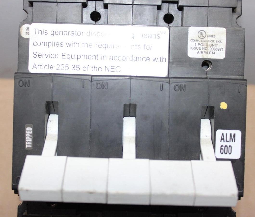 Used AIRPAX CIRCUIT BREAKER JTMP-3-1RLS4-37967-600-S 750 AMP 65 VOLT **WARRANTY**