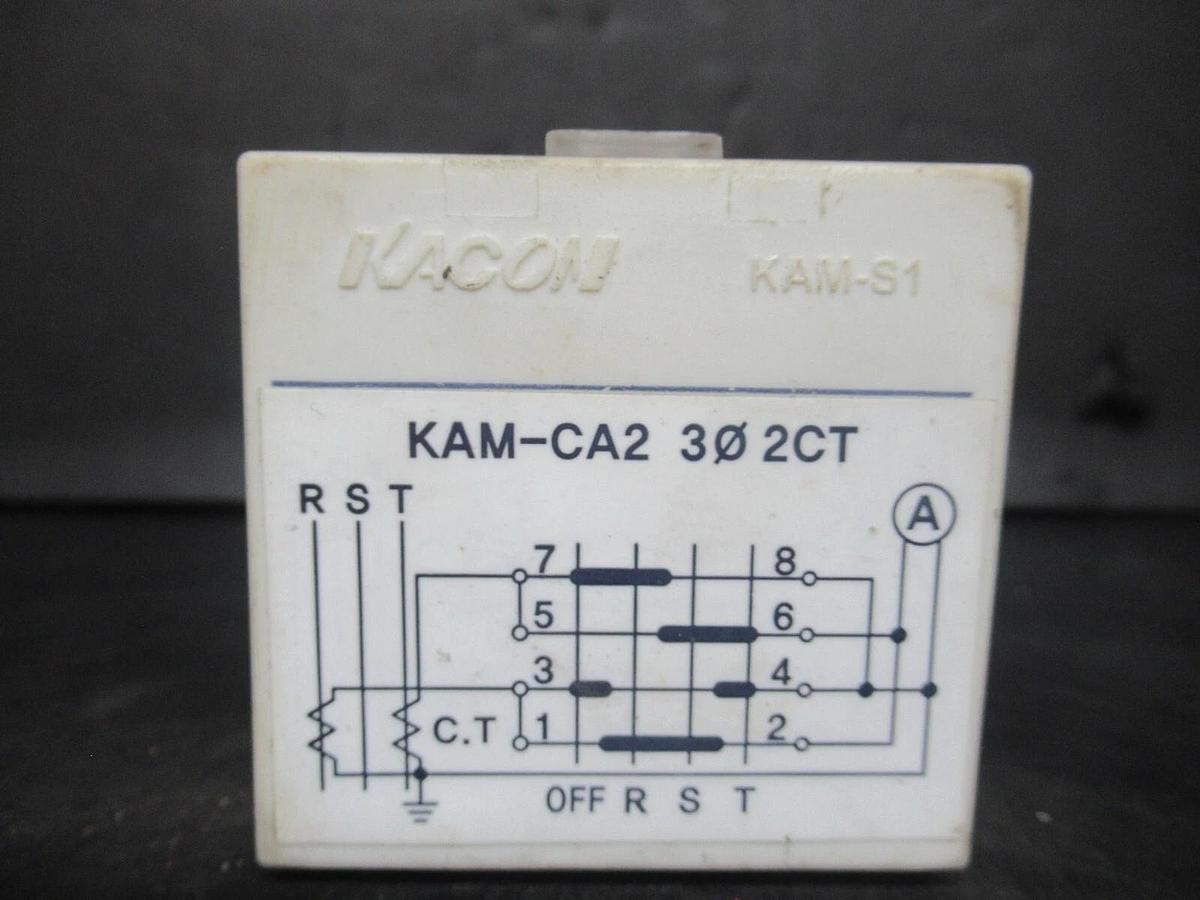 Used KACON CAM AMMETER SELECTOR SWITCH KAM-S1 KAM-CA2 3 PHASE 250 VAC 120 VDC 20 AMP