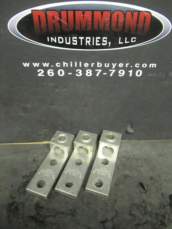 Used 3 QTY CMC LA-600-2N 1 SINGLE BARREL MECHANICAL CONNECTOR LUGS TAP 600 KCMIL - 2