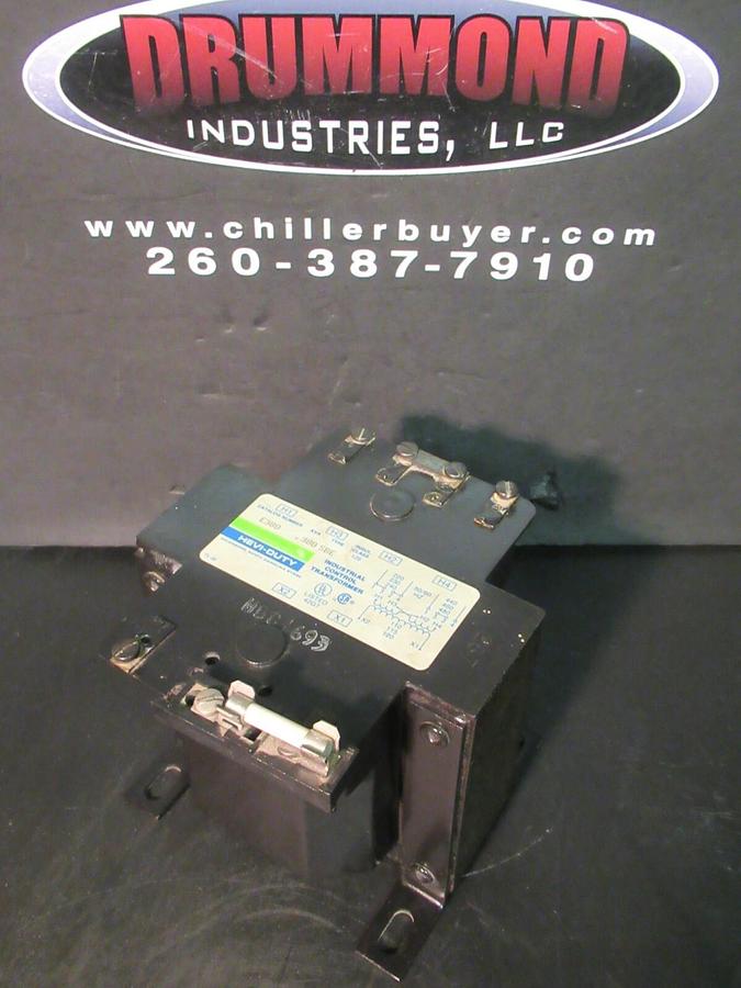 Used GENERAL SIGNAL HEVI-DUTY TRANSFORMER E380 0.38 KVA 240/480 VAC 60 HZ