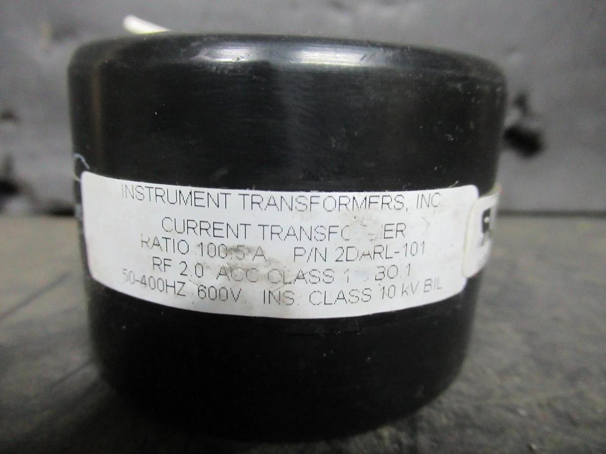 Used INSTRUMENT CURRENT TRANSFORMER 2DARL-101 RATIO: 100:5 A RF: 2 50-400 HZ 600 V