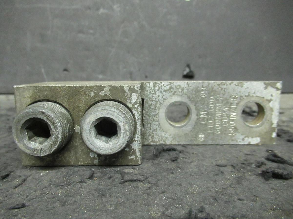 Used (3 QTY) CMC LID2-600 2 DOUBLE BARREL MECHANICAL CONNECTOR LUG TAP #2 - 600MCM