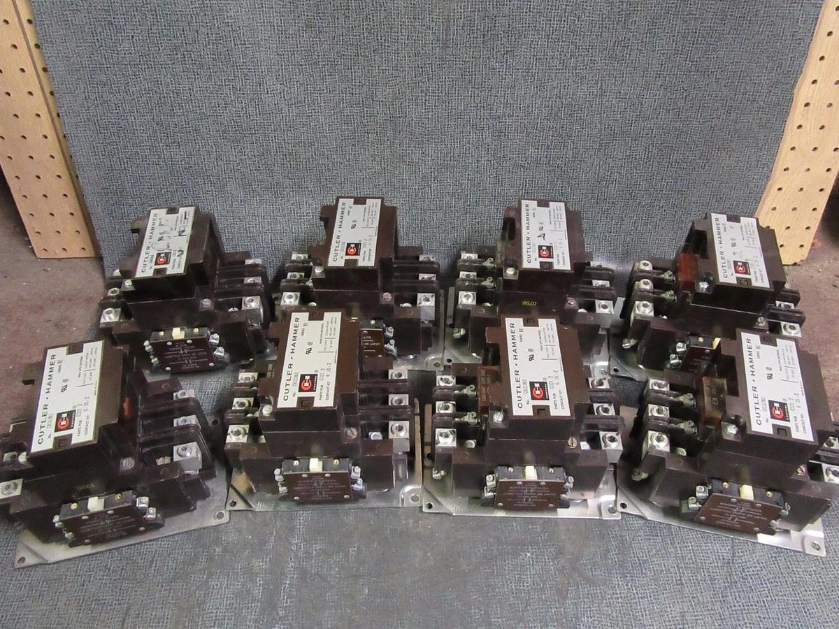 Used (1) CUTLER HAMMER CONTACTOR 120 AMP 600 VAC 3 PHASE 110-120V COIL MODEL: C832JN3