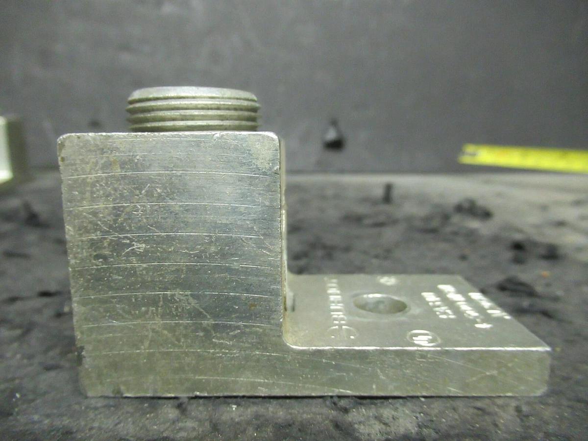 Used (3) QTY BURNDY KA34U 1 (SINGLE) BARREL MECHANICAL CONNECTOR LUG TAP 500 MCM - 4