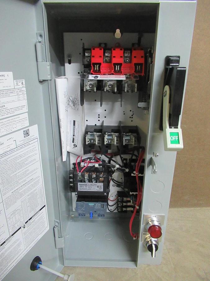 NEW SURPLUS SIEMENS COMBINATION STARTER 17EUE92BJ13 SIZE: 1 3/4 40 AMP 15 HP