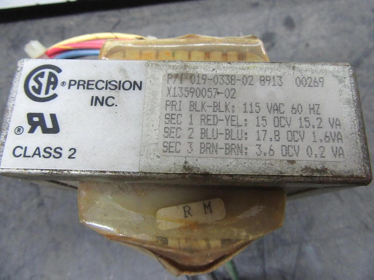 Used 15 VA PRECISION INC X13590057-02 019-0338-02 115 VAC 60 HZ