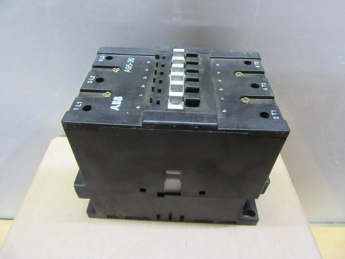 Used ABB CONTACTOR A95 125 AMP 600 VAC 75 HP 3-PHASE 3-POLE COIL: 110/120 VOLT