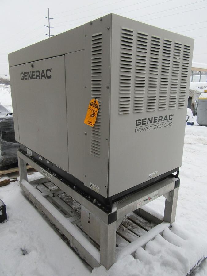 Used 30 KW GENERATOR GENERAC NATURAL GAS LP PROPANE 120/240V 1 PH SG030 399 HRS VIDEO