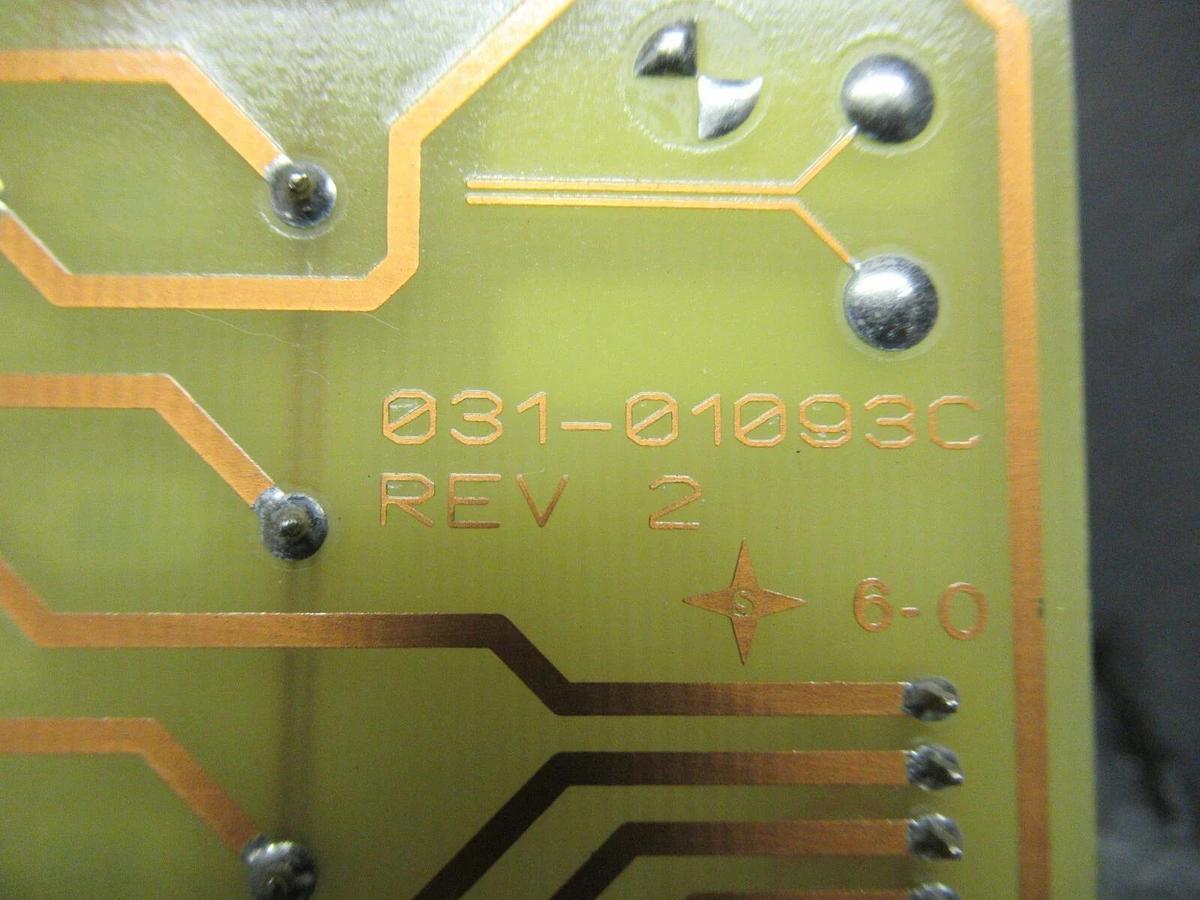 Used YORK CHILLER CIRCUIT BOARD CONTROL CARD 031-01093C REV 2 031-01093C00 REV B