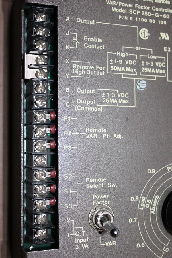 Used BASLER ELECTRIC VAR/POWER FACTOR CONTROLLER SCP-250-G-60 9-1100-00-109