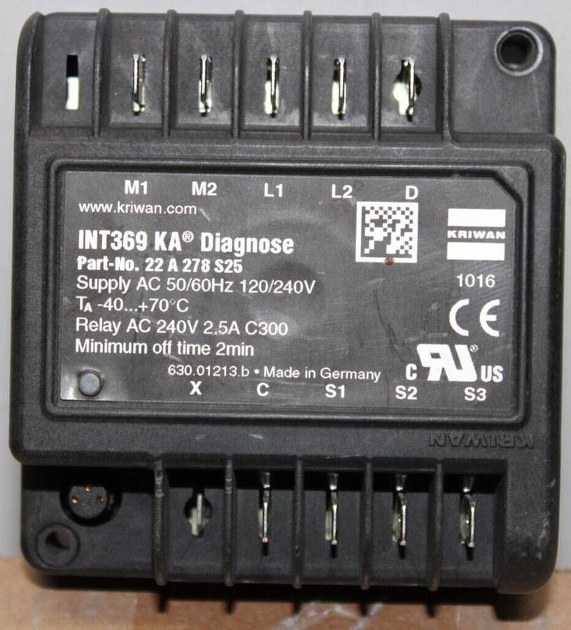 Used KRIWAN INT369 KA DIAGNOSE 22-A-278-S25 240 VOLT 2.5 AMP **WARRANTY**