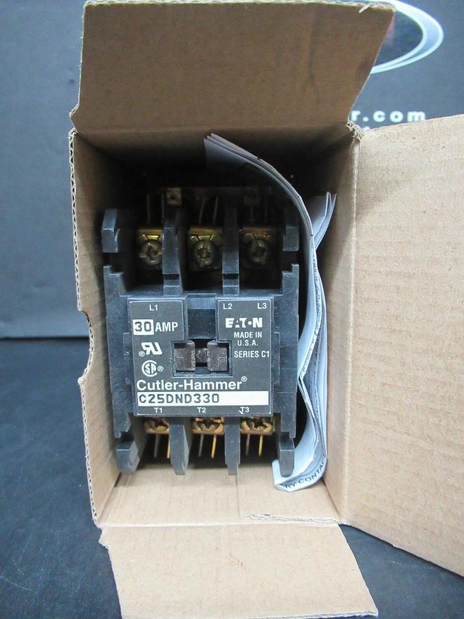 *NIB* CUTLER-HAMMER CONTACTOR C25ND330A 3-POLE 30 FLA 15 HP 600 VAC 120 VAC COIL