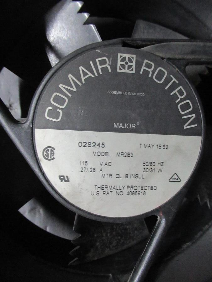 Used COMAIR ROTRON AC COOLING AXIAL FAN MR2B3 115 VAC 0.27 AMP 31 WATT 60 HZ