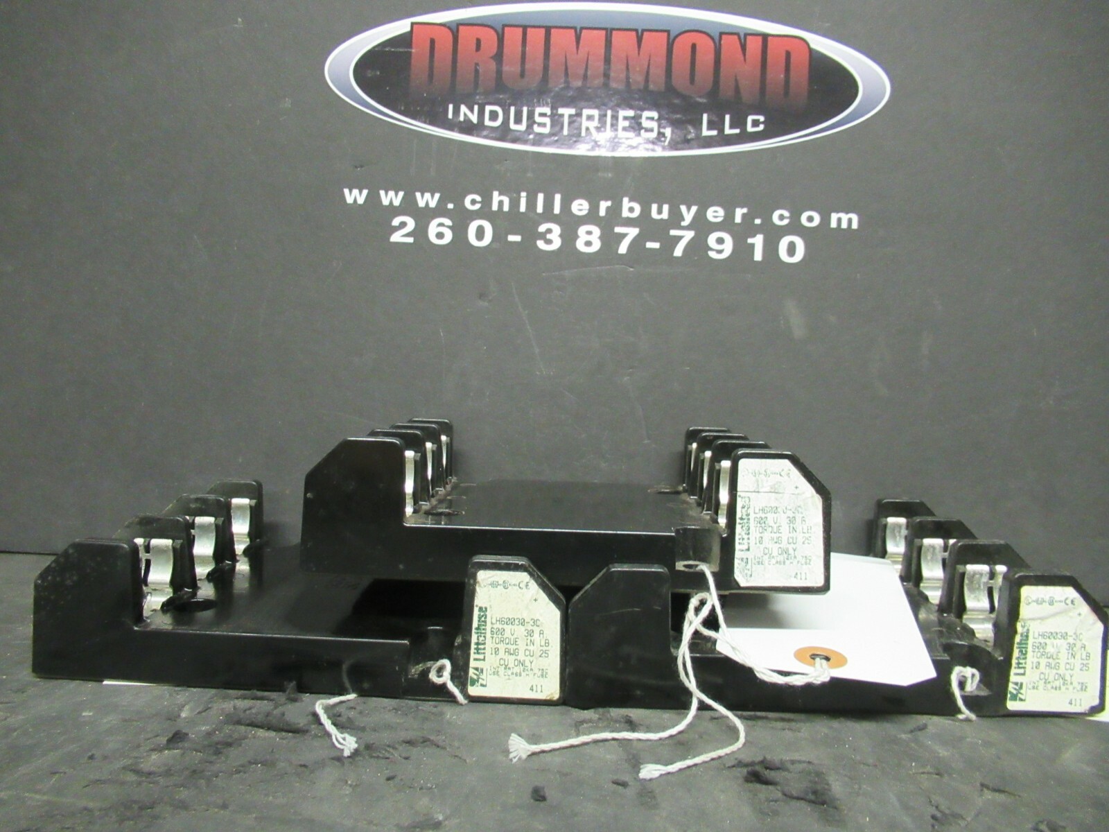 Used LOT OF 3 LITTELFUSE FUSE HOLDER LH60030-3C FOR 30 AMP 600 V *WARRANTY INCLUDED*