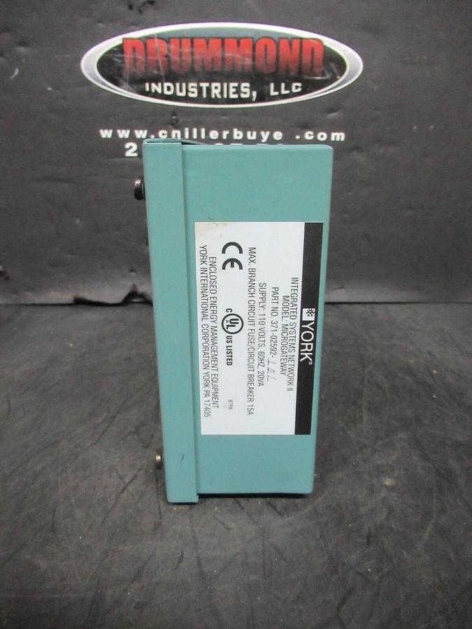 Used YORK INTEGRATED SYSTEMS NETWORK II MICROGATEWAY 371-02592-101 110 VOLT 20 VA