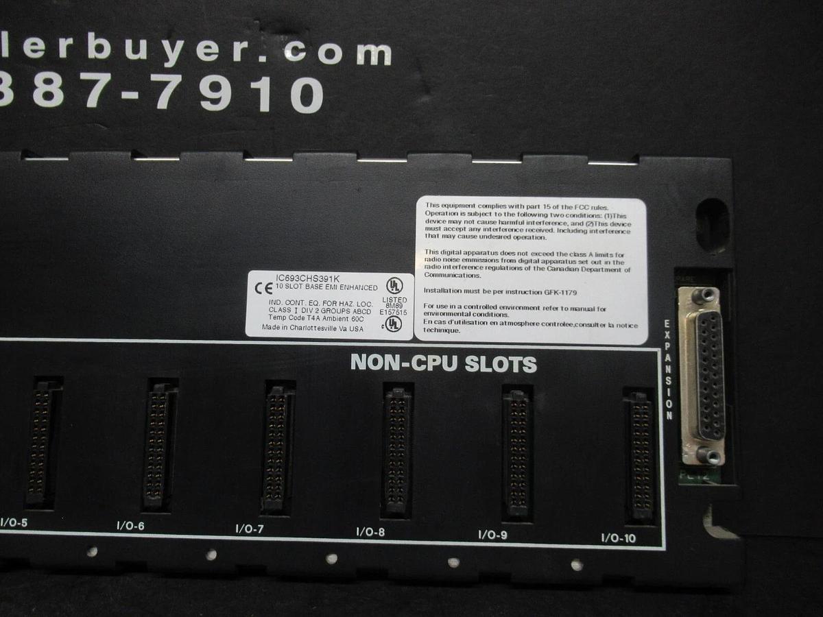 Used GE FANUC 10 SLOT BASE EMI ENHANCED EXTENSTION IC693CHS391K **WARRANTY**