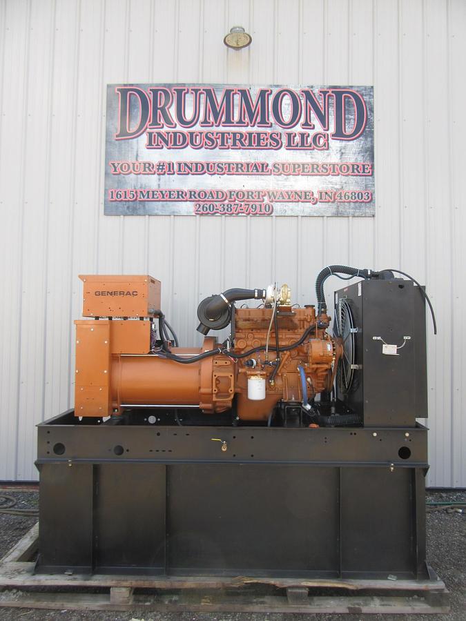Used 60 KW DIESEL GENERATOR GENERAC 120/240 VOLT SINGLE PHASE 389 HOURS VIDEO WE SHIP