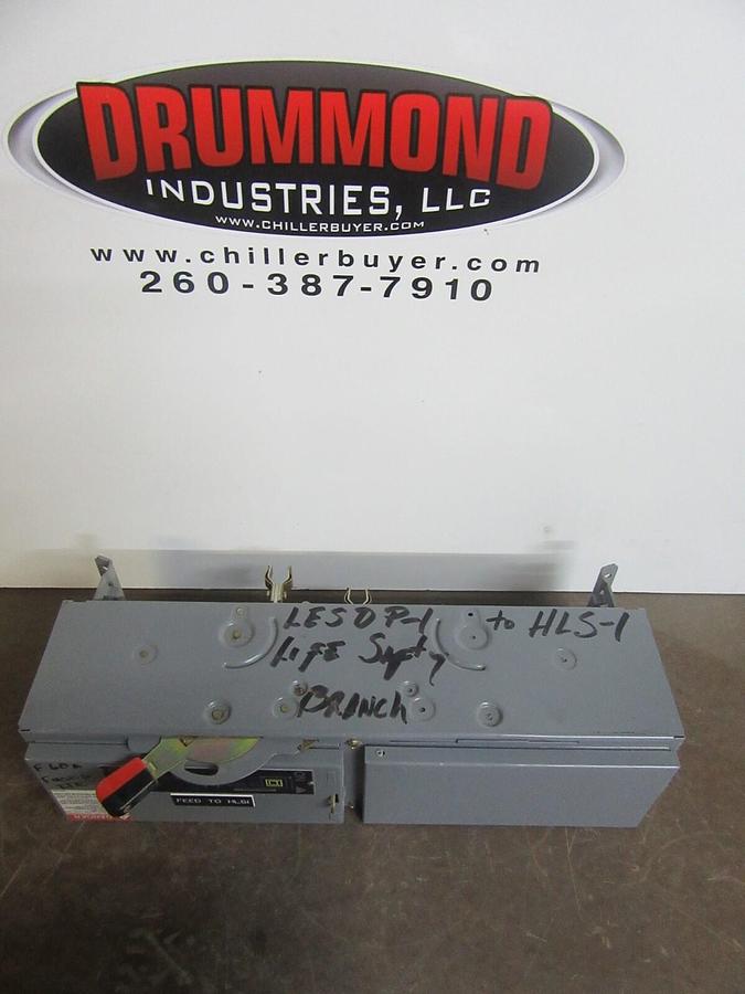 Used SQUARE D PANEL BOARD DISCONNECT QMB-362-HW 3-POLE 60 AMP 600 VAC 50 HP
