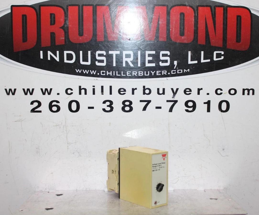 Used CARLO GAVAZZI VOLTAGE LEVEL RELAY SM-125-115 2-20V RANGE COIL: 115 VAC