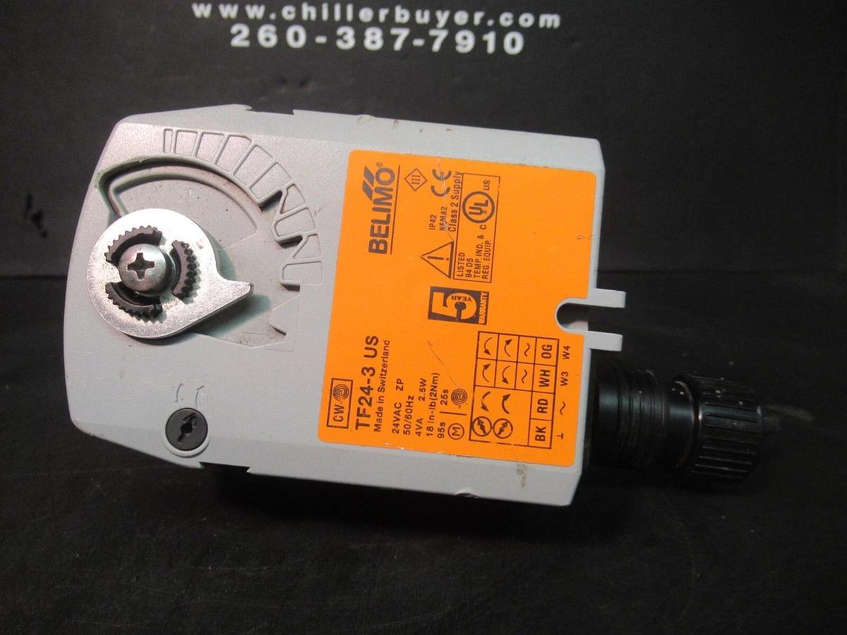 Used BELIMO 3-WAY SPRING ACTUATOR TF24-3 24 VAC 2.5 WATT 600 PSI NEMA 2 CLASS 2