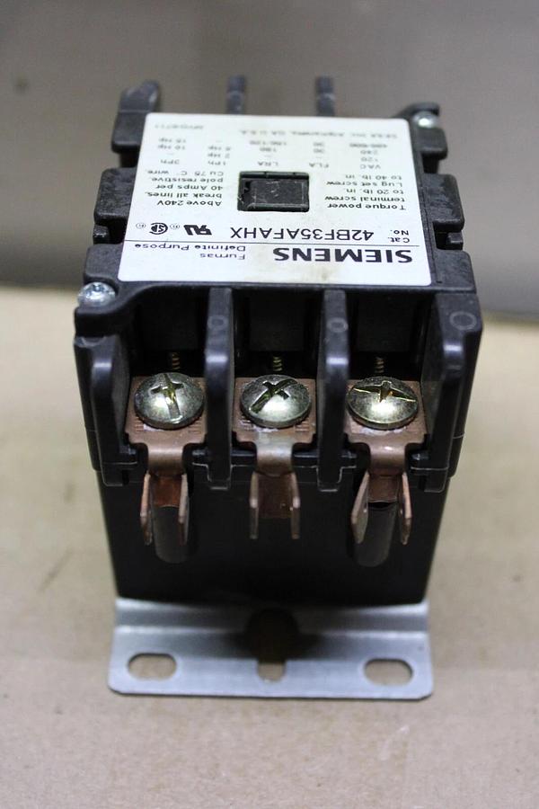 Used SIEMENS CONTACTOR 42BF35AFAHX 600 VAC 30 AMP 3-POLE 3-PHASE 15 HP **WARRANTY**
